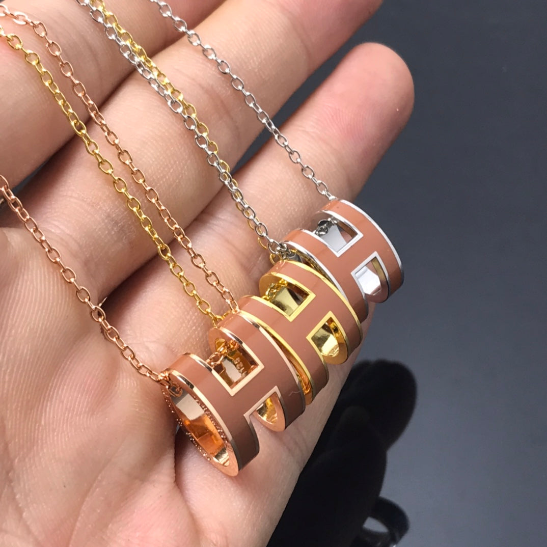 [⭐Mirelle]H NECKLACE BROWN