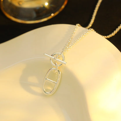 [⭐Mirelle]HM CHAINE D'ANCRE PENDANT NECKLACE STERLING SILVER
