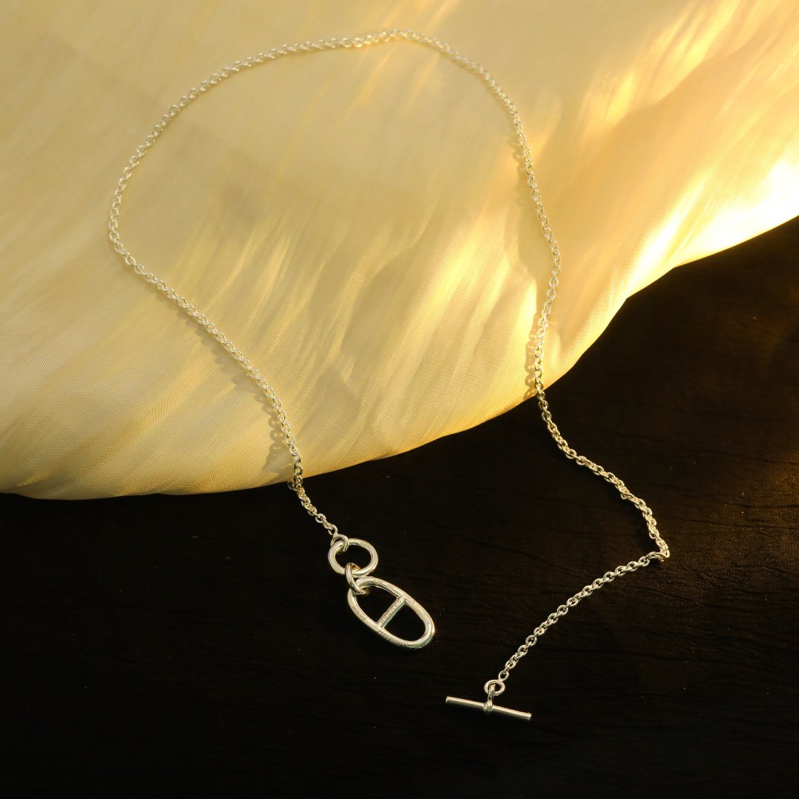[⭐Mirelle]HM CHAINE D'ANCRE PENDANT NECKLACE STERLING SILVER