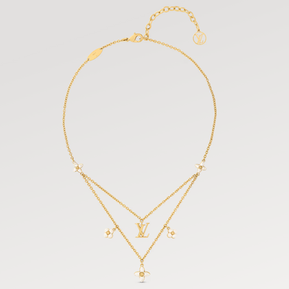 [⭐Mirelle]FLOWERGRAM GOLD MOP DOUBLE ROW NECKLACE