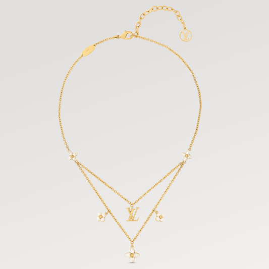 [⭐Mirelle]FLOWERGRAM GOLD MOP DOUBLE ROW NECKLACE