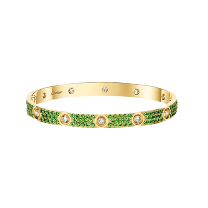 [⭐Mirelle]2026 PAVE GEMSTONE LOVE BRACELET 6.1MM 10 DIAMONDS