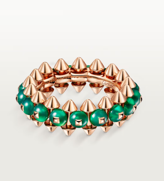 [⭐Mirelle]CLASH ELEGANT ROSE GOLD RING FEATURING NATURAL AGATE