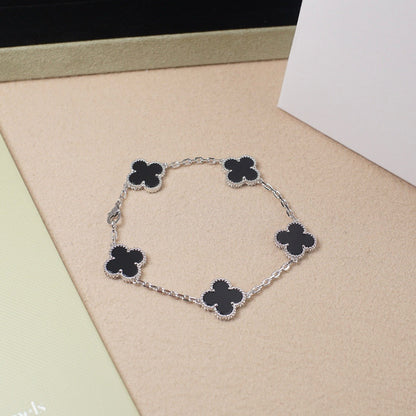 [⭐Mirelle] CLOVER 5 MOTIF ONYXS BRACELET COLLECTION