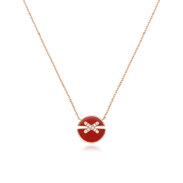 [⭐Mirelle]JEUX DE ROSE GOLD DIAMOND NECKLACE