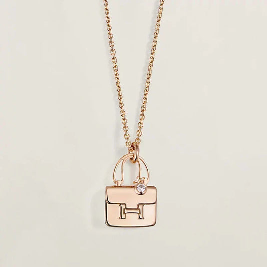 [⭐Mirelle]AMULETTE PEDANT ROSE GOLD NECKLACE