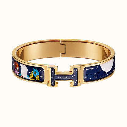[⭐Mirelle]H STAR AND MOON BRACELET 12MM