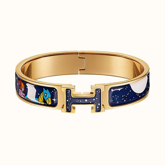 [⭐Mirelle]H STAR AND MOON BRACELET 12MM