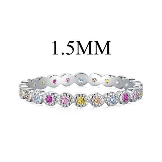 [Mirelle Jewelry]Radiant Sparkling Round Cut Daily Ring