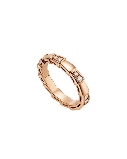 [⭐Mirelle]SERPENTI RING PINK GOLD  3MM