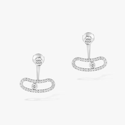 [⭐Mirelle]MOVE UNO SILVER DIAMOND EARRINGS