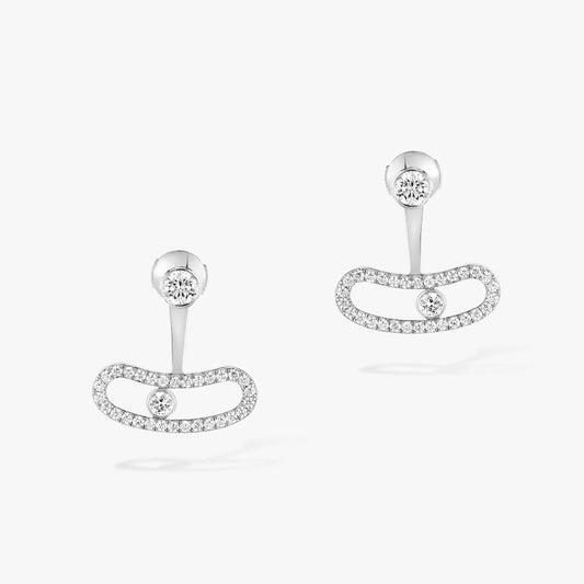[⭐Mirelle]MOVE UNO SILVER DIAMOND EARRINGS