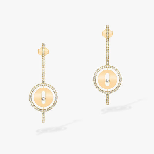[⭐Mirelle]Demo MOVE ARROW PINK GOLD DIAMOND EARRINGS