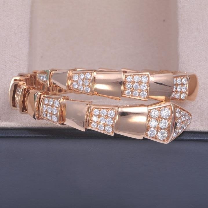[⭐Mirelle]SERPENTI BRACELET PINK GOLD DIAMOND