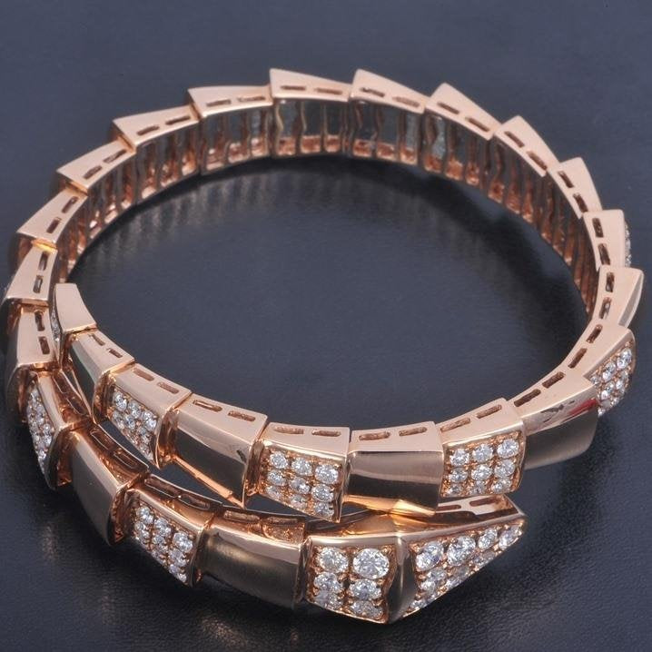 [⭐Mirelle]SERPENTI BRACELET PINK GOLD DIAMOND