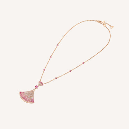 [⭐Mirelle]DREAM NECKLACK DIAMOND PINK GOLD