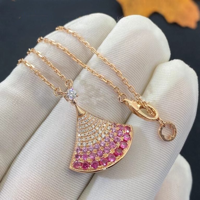 [⭐Mirelle]DREAM NECKLACE PINK GOLD PINK DIAMOND