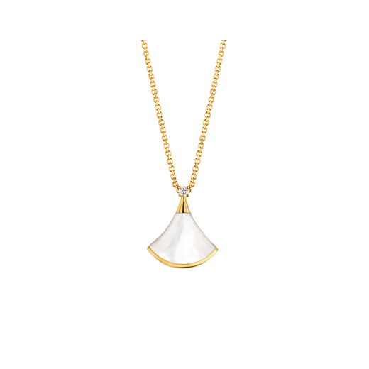 [⭐Mirelle]DREAM NECKLACE WHITE MOP GOLD 1 DIAMOND