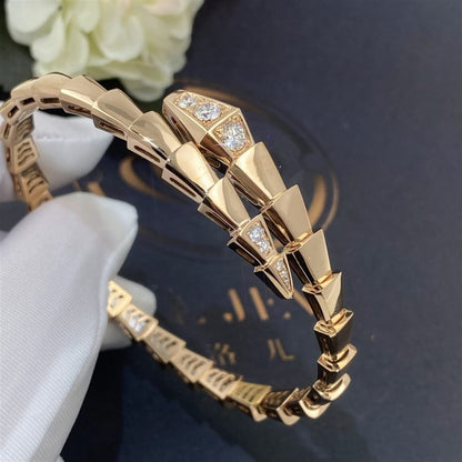 [⭐Mirelle]SERPENTI BRACELET DIAMONDS PINK GOLD