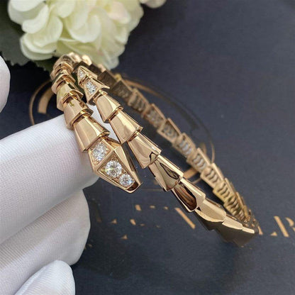 [⭐Mirelle]SERPENTI BRACELET DIAMONDS PINK GOLD