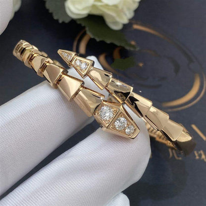 [⭐Mirelle]SERPENTI BRACELET DIAMONDS PINK GOLD