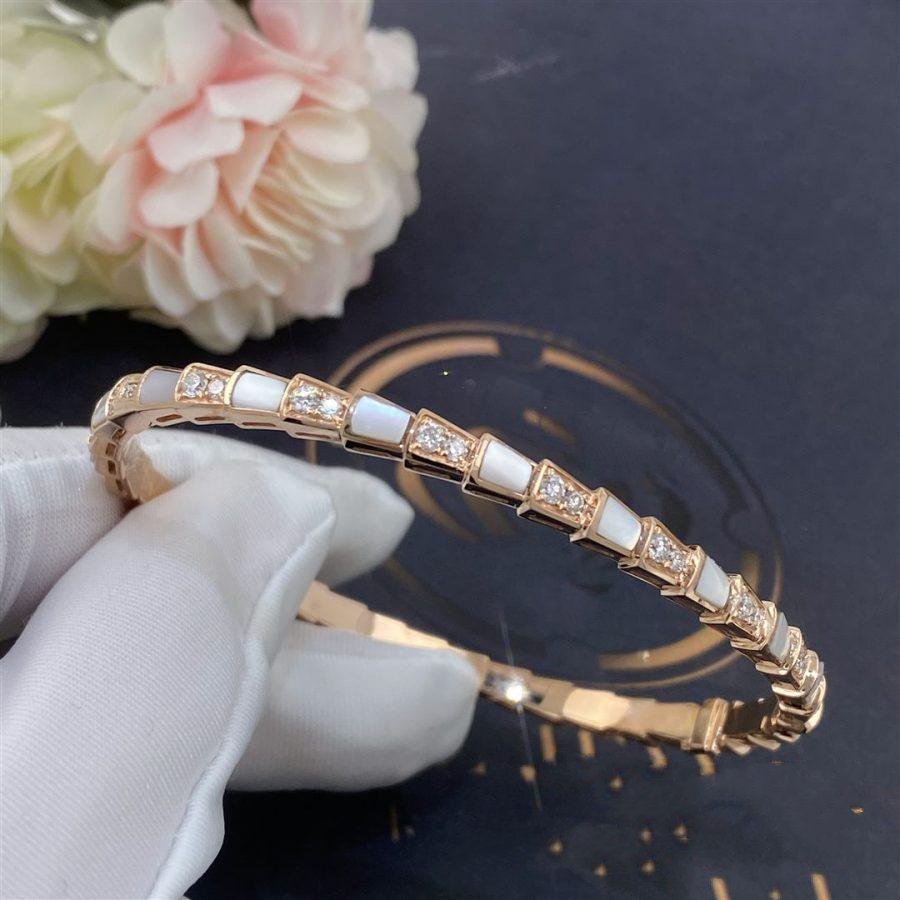 [⭐Mirelle]SERPENTI BRACELET PINK GOLD MOP DIAMOND