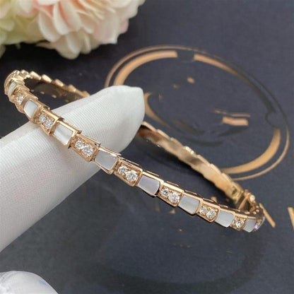 [⭐Mirelle]SERPENTI BRACELET PINK GOLD MOP DIAMOND