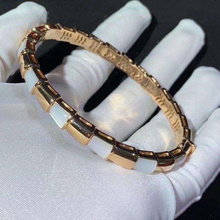 [⭐Mirelle]SERPENTI BRACELET PINK GOLD MOP