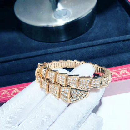 [⭐Mirelle]SERPENTI BRACELET 8MM PINK GOLD DIAMOND
