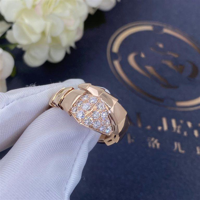 [⭐Mirelle]SERPENTI RING PINK GOLD DIAMOND