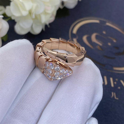 [⭐Mirelle]SERPENTI RING PINK GOLD DIAMOND