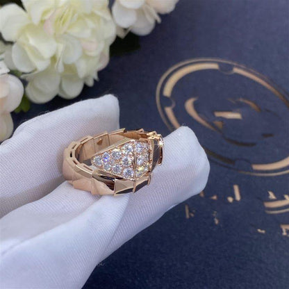 [⭐Mirelle]SERPENTI RING PINK GOLD DIAMOND
