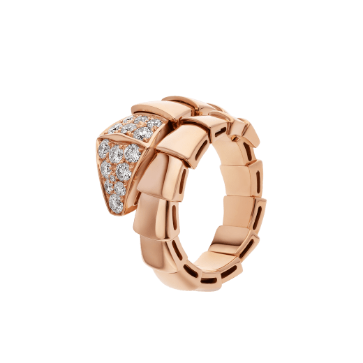 [⭐Mirelle]SERPENTI RING PINK GOLD DIAMOND