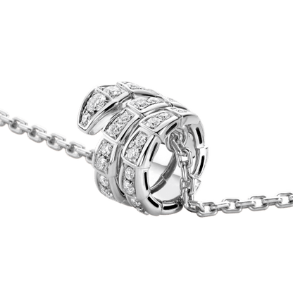 [⭐Mirelle]SERPENTI  NECKLACE DOUBLE RING DIAMOND