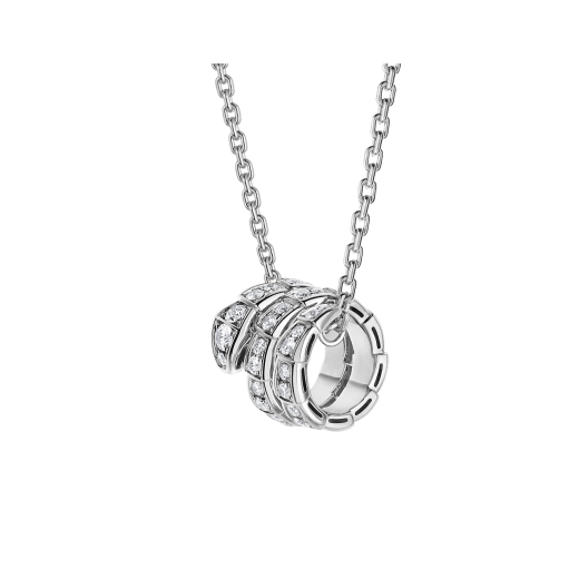 [⭐Mirelle]SERPENTI  NECKLACE DOUBLE RING DIAMOND
