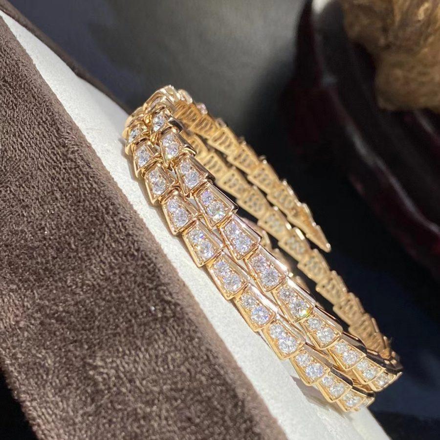 [⭐Mirelle]SERPENTI BRACELET GOLD DIAMOND DOUBLE ROW