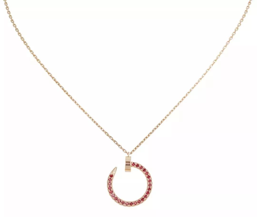 [⭐Mirelle]JUSTE NECKLACE GOLD RED DIAMONDS