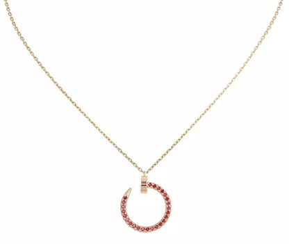 [⭐Mirelle]JUSTE NECKLACE GOLD RED DIAMONDS