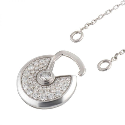 [⭐Mirelle]AMULETTE SILVER FULL DIAMOND NECKLACE