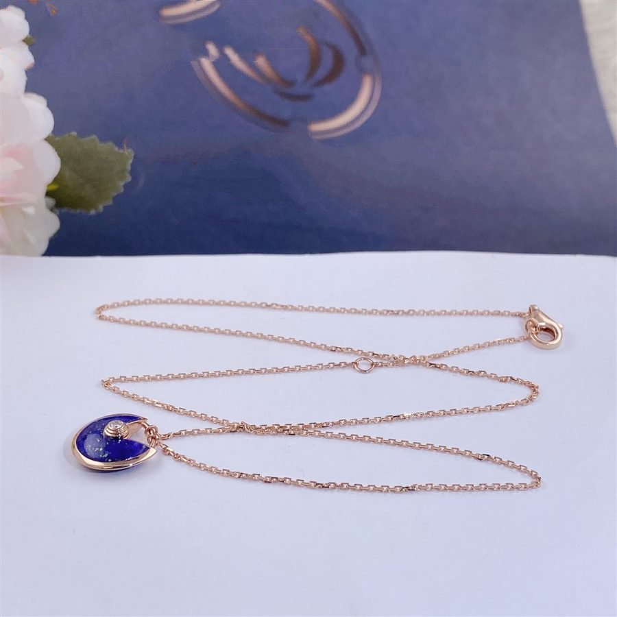 [⭐Mirelle]AMULETTE ROSE GOLD AGATE NECKLACE