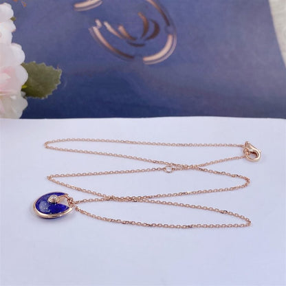 [⭐Mirelle]AMULETTE ROSE GOLD AGATE NECKLACE