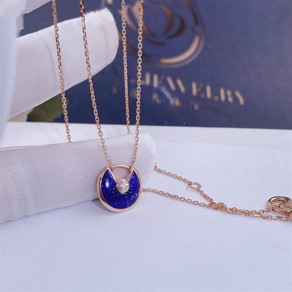 [⭐Mirelle]AMULETTE ROSE GOLD AGATE NECKLACE