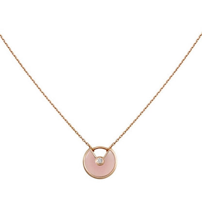 [⭐Mirelle]AMULETTE ROSE GOLD PINK MOP NECKLACE