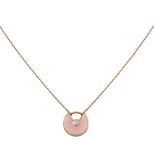 [⭐Mirelle]AMULETTE ROSE GOLD PINK MOP NECKLACE