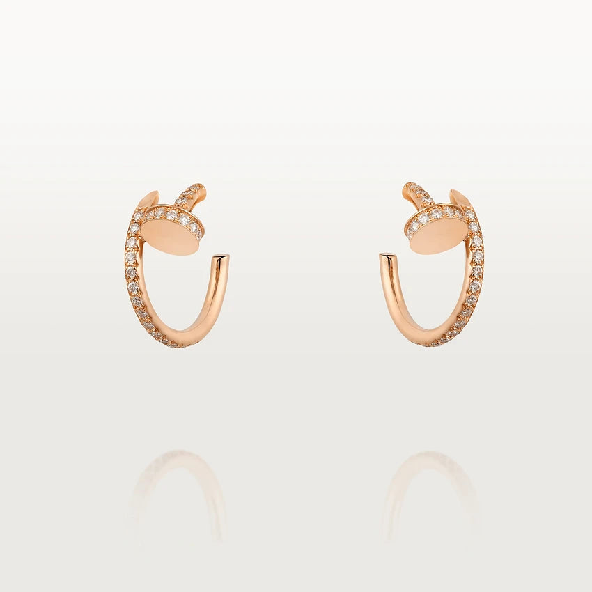 [⭐Mirelle]JUSTE EARRINGS 12.75MM PINK GOLD DIAMOND