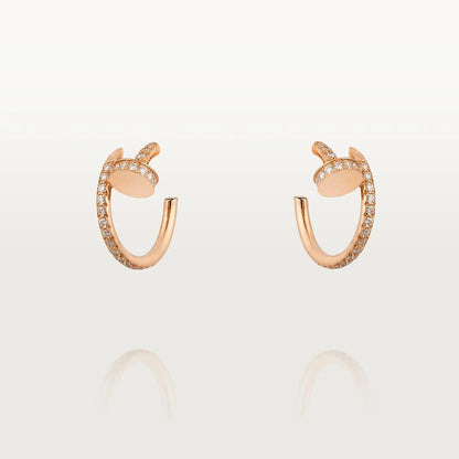 [⭐Mirelle]JUSTE EARRINGS 12.75MM PINK GOLD DIAMOND
