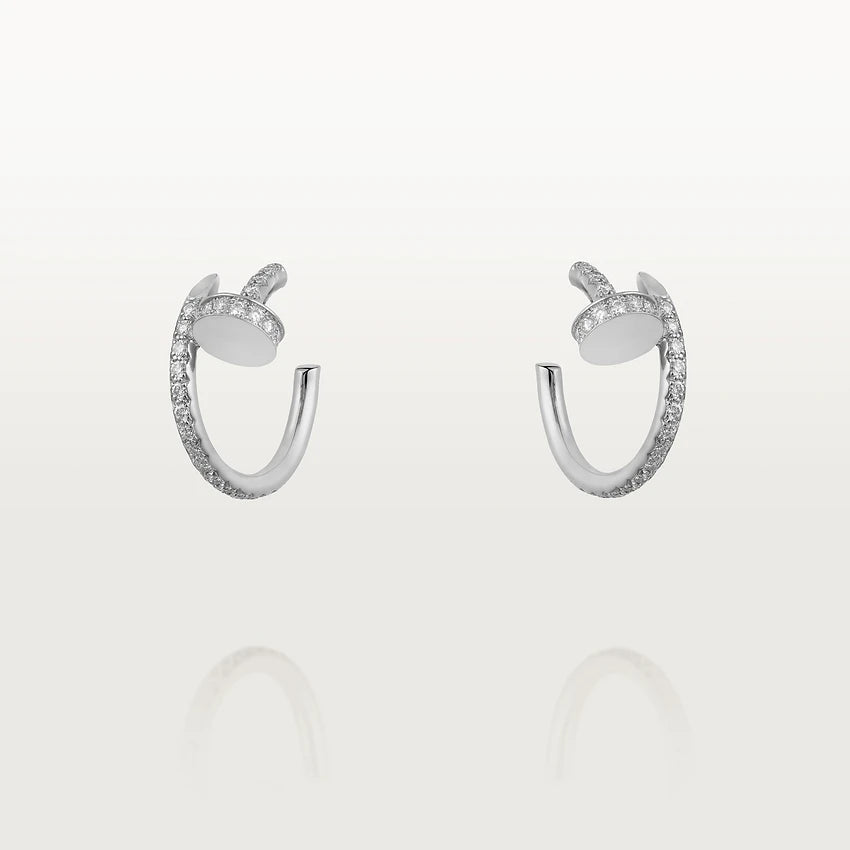 [⭐Mirelle]JUSTE EARRINGS 12.75MM SILVER DIAMOND