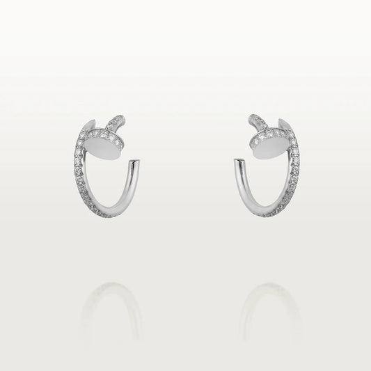 [⭐Mirelle]JUSTE EARRINGS 12.75MM SILVER DIAMOND