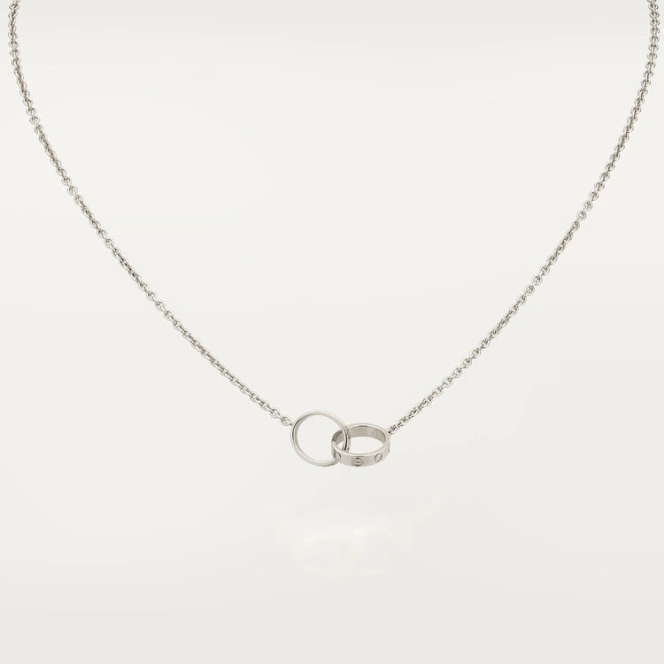 [⭐Mirelle]LOVE NECKLACE PINK GOLD AND SILVER