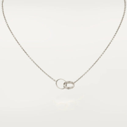 [⭐Mirelle]LOVE NECKLACE PINK GOLD AND SILVER